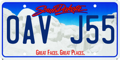SD license plate 0AVJ55