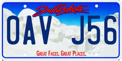 SD license plate 0AVJ56