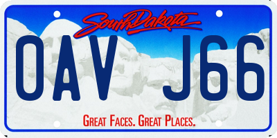 SD license plate 0AVJ66