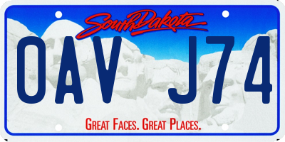 SD license plate 0AVJ74