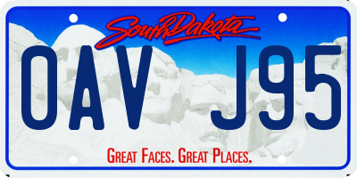 SD license plate 0AVJ95