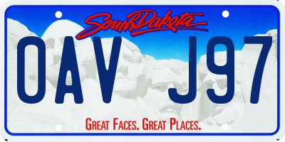 SD license plate 0AVJ97