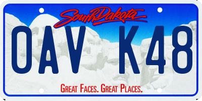 SD license plate 0AVK48