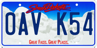 SD license plate 0AVK54