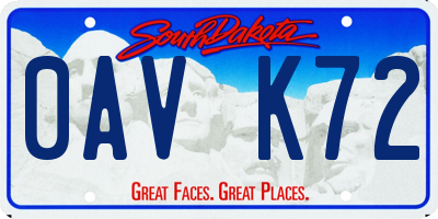 SD license plate 0AVK72