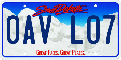 SD license plate 0AVL07