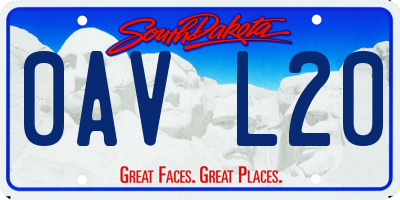 SD license plate 0AVL20