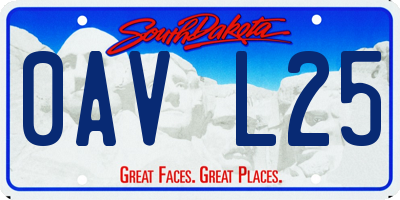 SD license plate 0AVL25
