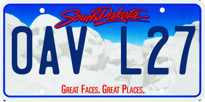 SD license plate 0AVL27