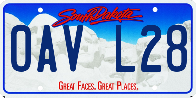 SD license plate 0AVL28