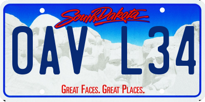 SD license plate 0AVL34