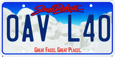 SD license plate 0AVL40