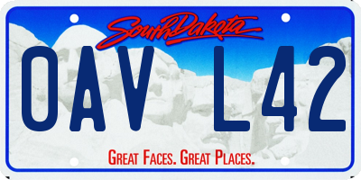 SD license plate 0AVL42