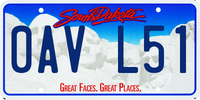 SD license plate 0AVL51
