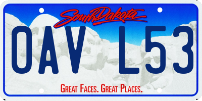 SD license plate 0AVL53