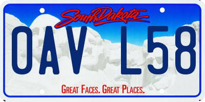 SD license plate 0AVL58