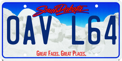 SD license plate 0AVL64