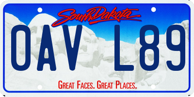 SD license plate 0AVL89