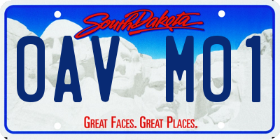 SD license plate 0AVM01