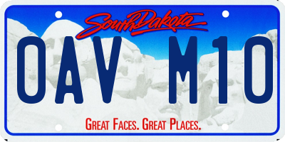 SD license plate 0AVM10