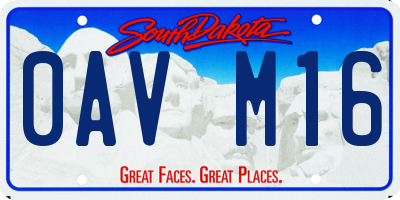 SD license plate 0AVM16