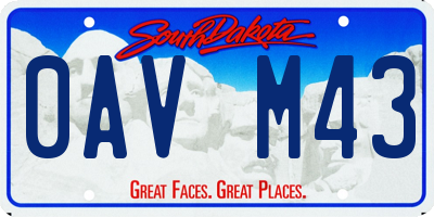 SD license plate 0AVM43