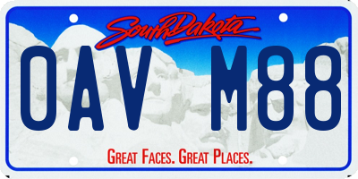 SD license plate 0AVM88
