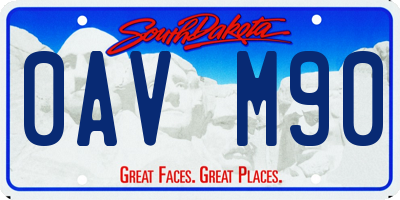 SD license plate 0AVM90