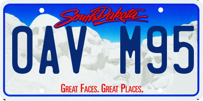 SD license plate 0AVM95