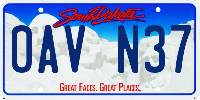 SD license plate 0AVN37