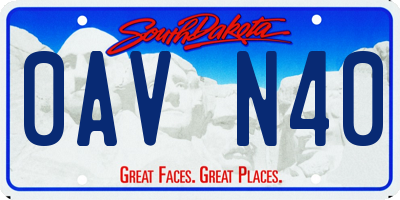 SD license plate 0AVN40