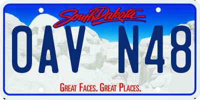 SD license plate 0AVN48