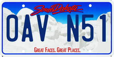 SD license plate 0AVN51