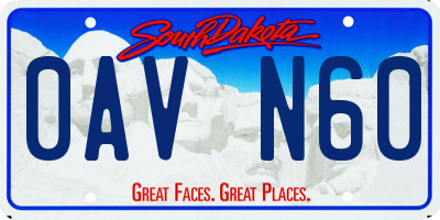 SD license plate 0AVN60