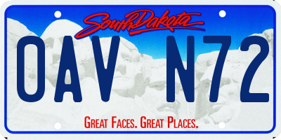 SD license plate 0AVN72