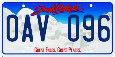 SD license plate 0AVO96