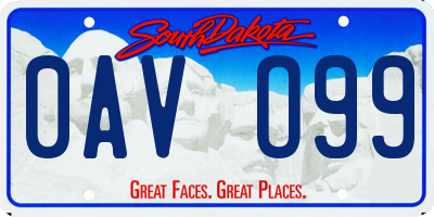 SD license plate 0AVO99