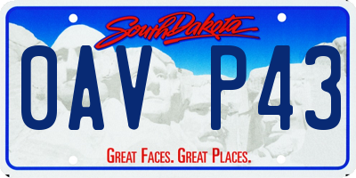 SD license plate 0AVP43