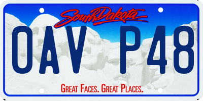 SD license plate 0AVP48