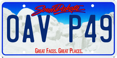 SD license plate 0AVP49
