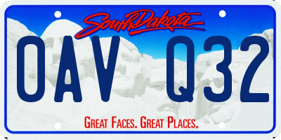 SD license plate 0AVQ32