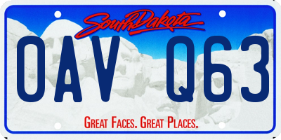 SD license plate 0AVQ63