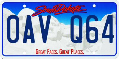 SD license plate 0AVQ64
