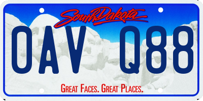 SD license plate 0AVQ88