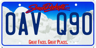SD license plate 0AVQ90
