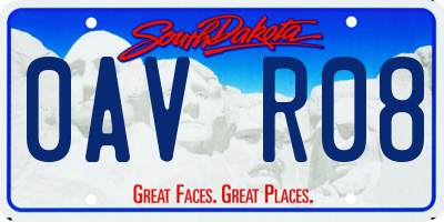 SD license plate 0AVR08