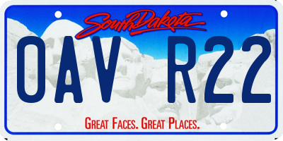 SD license plate 0AVR22