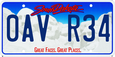 SD license plate 0AVR34