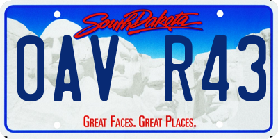 SD license plate 0AVR43