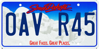 SD license plate 0AVR45